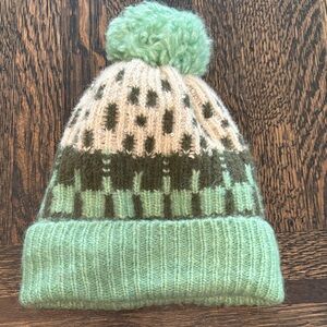 Universal Thread Mint Green Knit Pom-Pom Beanie